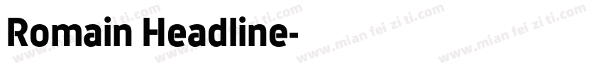 Romain Headline字体转换